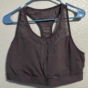 Fabletics Cobie Medium Support Sports Bra with Mesh Panel in Shadow - Size 1X